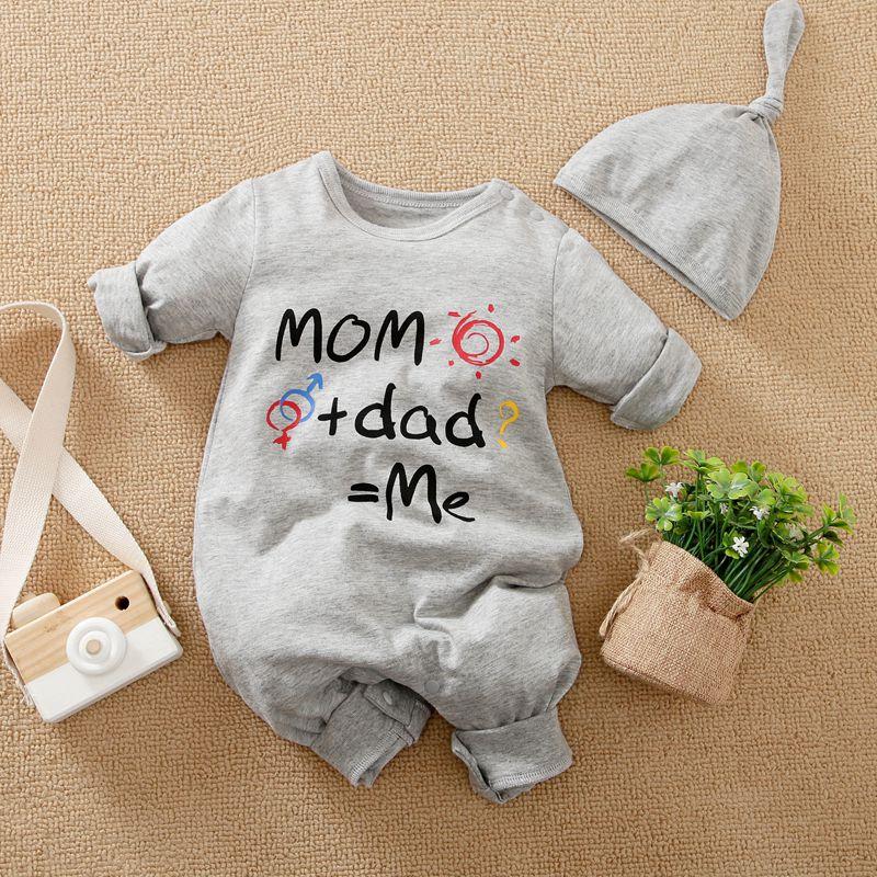 2 Piece Baby Boys Mom and Dad Jumpsuit