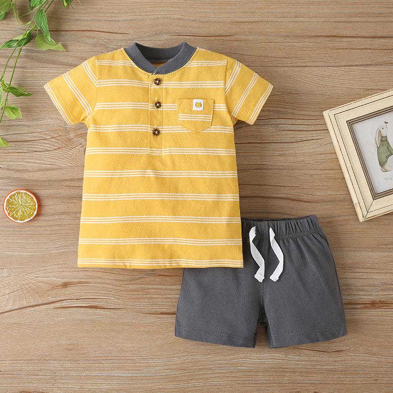 Baby Boy Striped T-Shirt and String Shorts