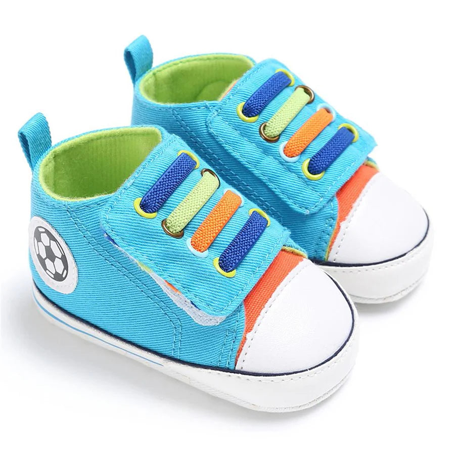 Baby Boys Canvas Magic Tape Colorful Sneakers