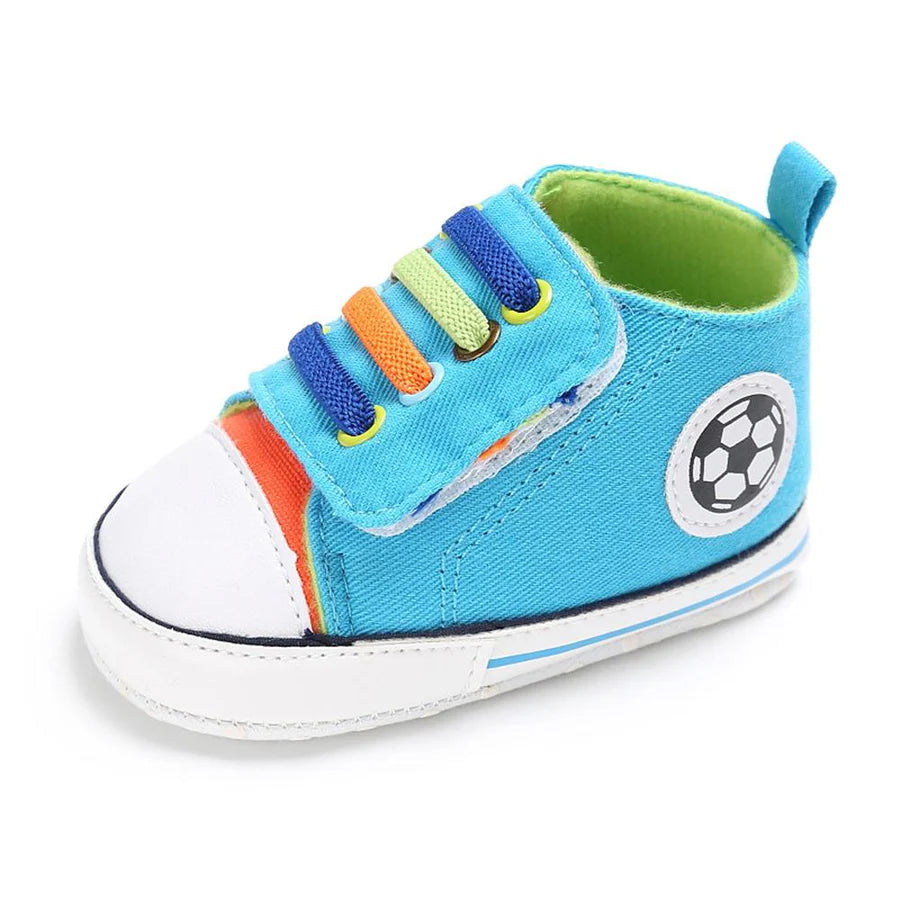 Baby Boys Canvas Magic Tape Colorful Sneakers