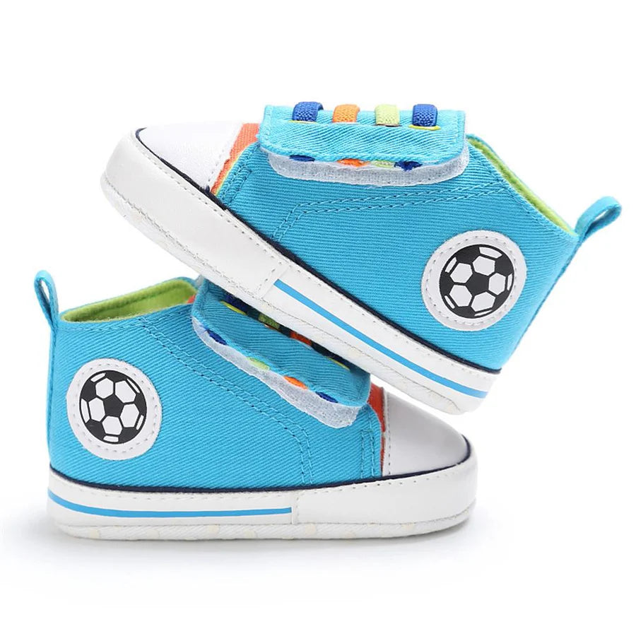 Baby Boys Canvas Magic Tape Colorful Sneakers