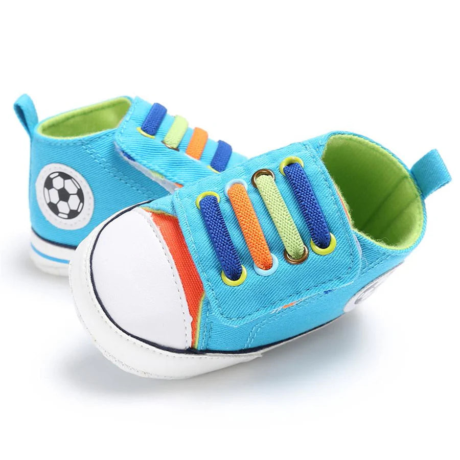 Baby Boys Canvas Magic Tape Colorful Sneakers