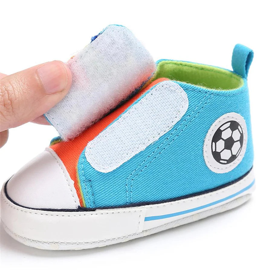 Baby Boys Canvas Magic Tape Colorful Sneakers