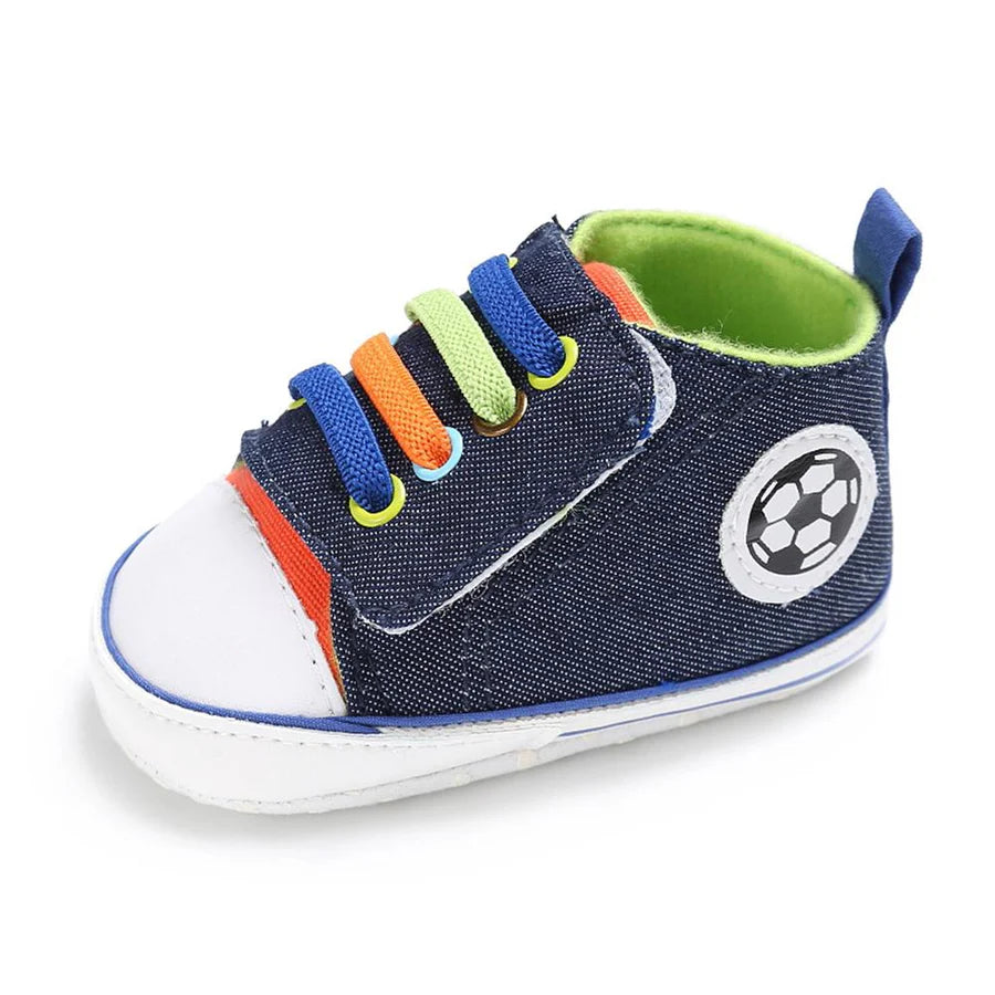 Baby Boys Canvas Magic Tape Colorful Sneakers