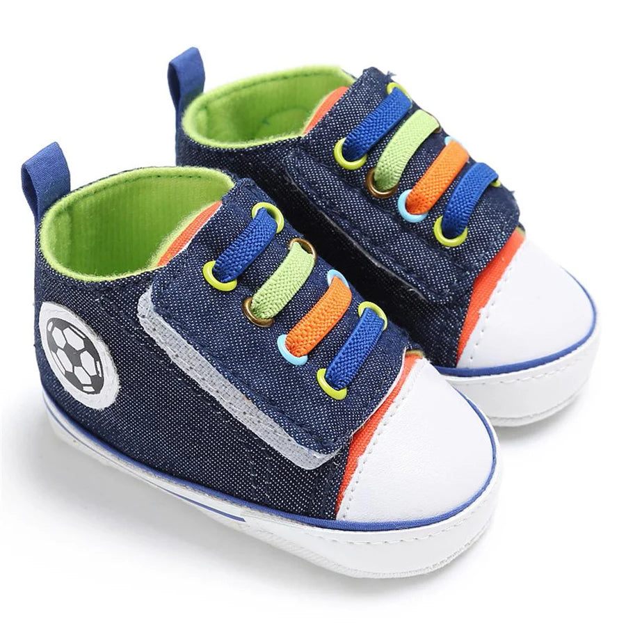 Baby Boys Canvas Magic Tape Colorful Sneakers