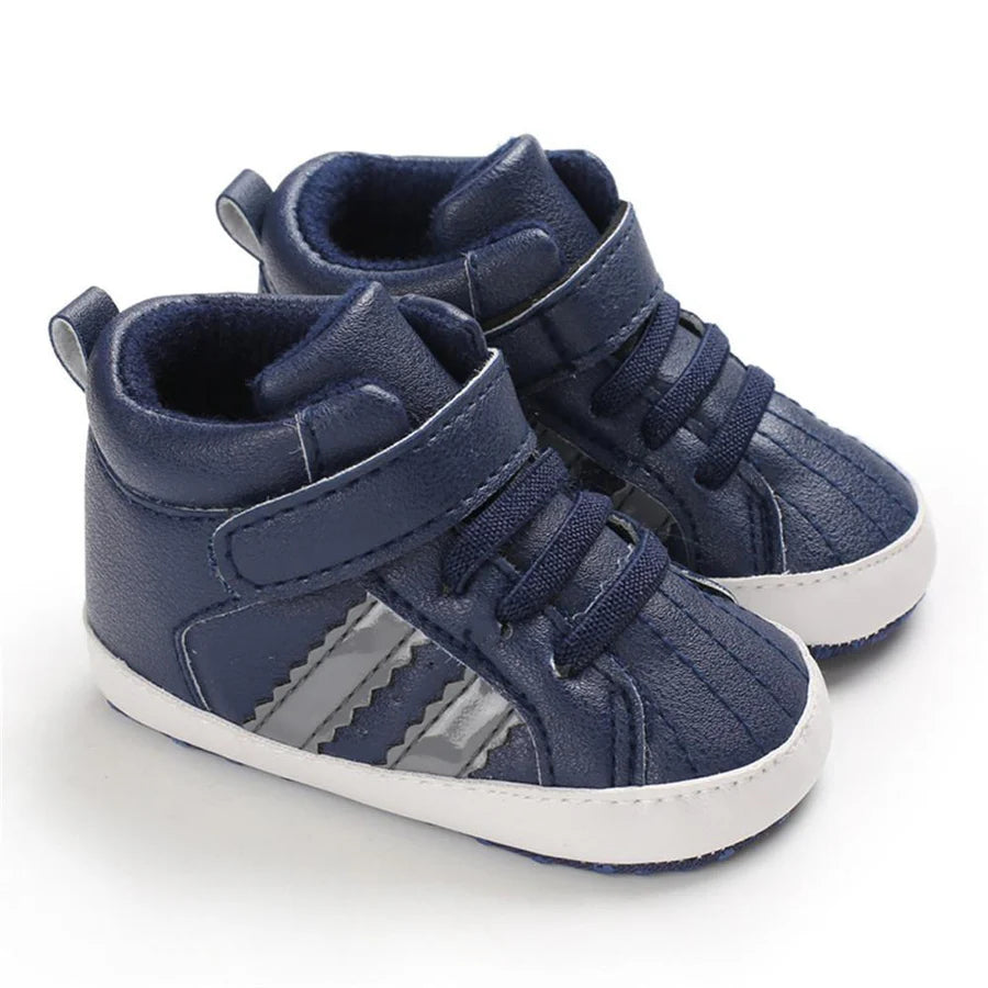 Baby Boys Casual High-top Non-Slip Magic Tape Sneakers