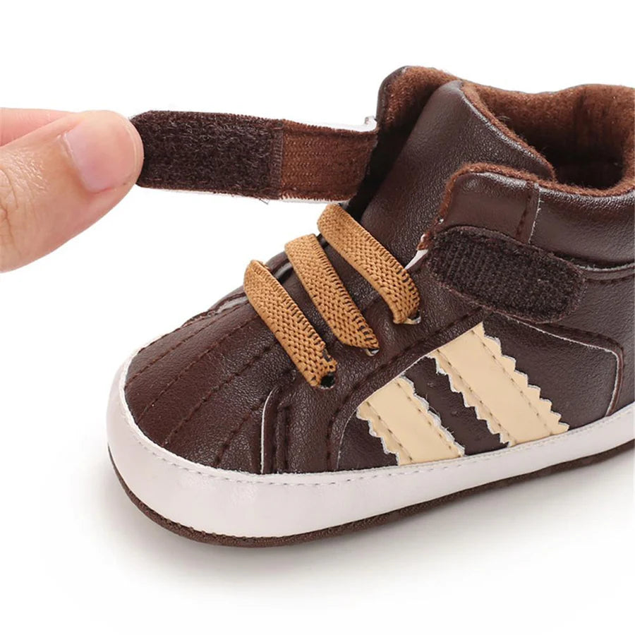 Baby Boys Casual High-top Non-Slip Magic Tape Sneakers