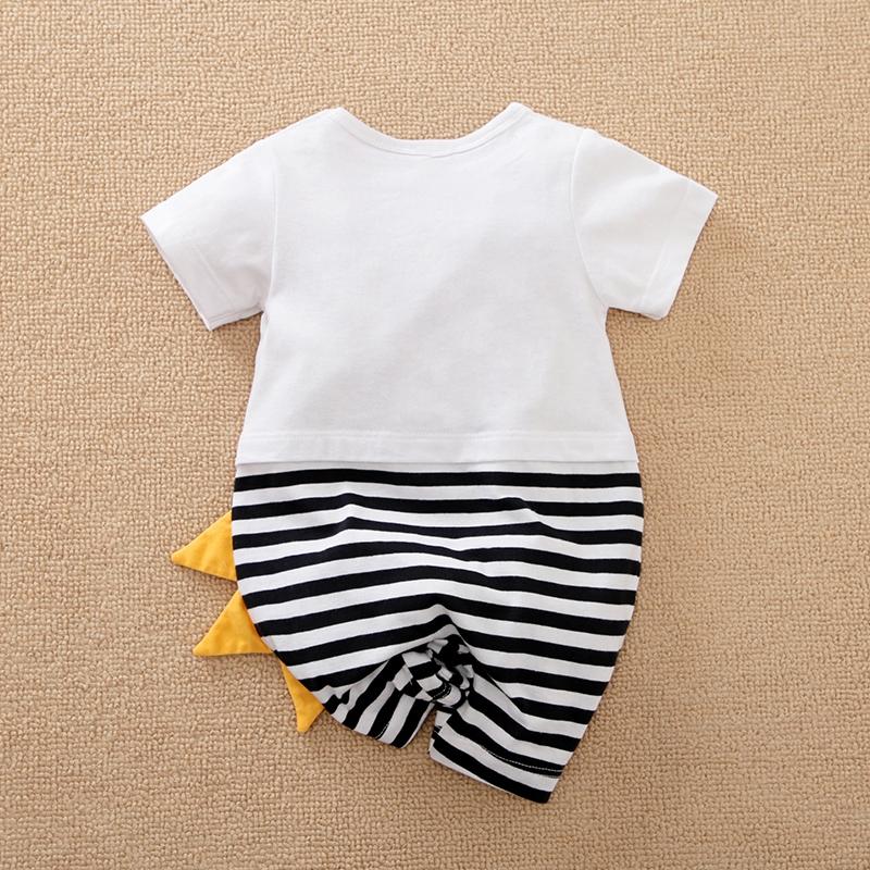 Baby Boys Crocodile Stripe Pattern Jumpsuit