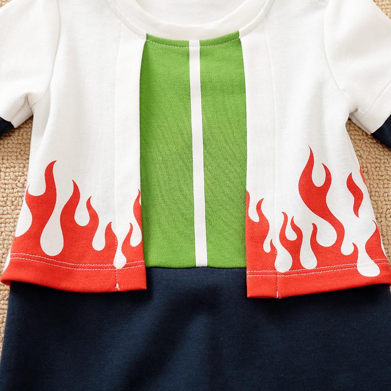 Baby Boys Flame Printed Jumpsuit