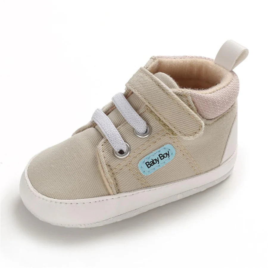 Baby Boys Magic Tape High-Top Solid Sneakers