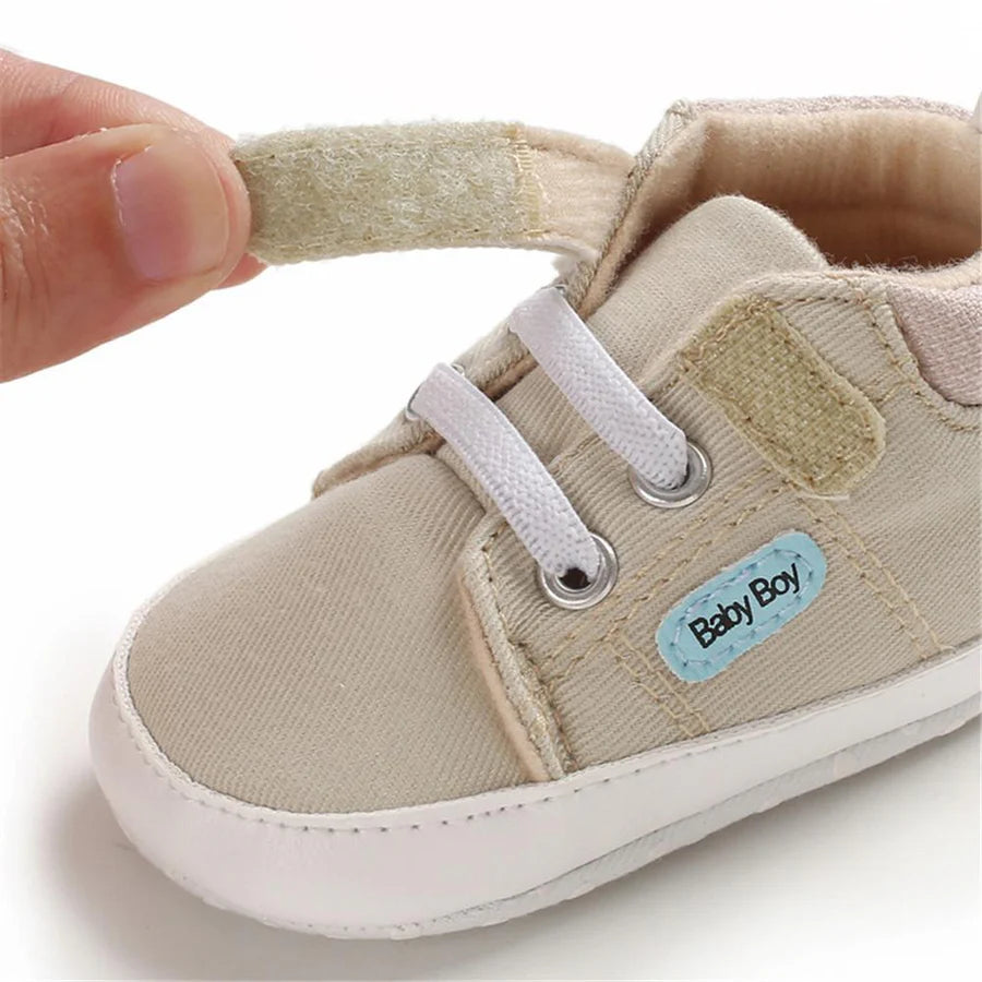 Baby Boys Magic Tape High-Top Solid Sneakers