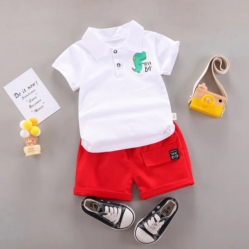 Baby Boys Polo Dino and Shorts