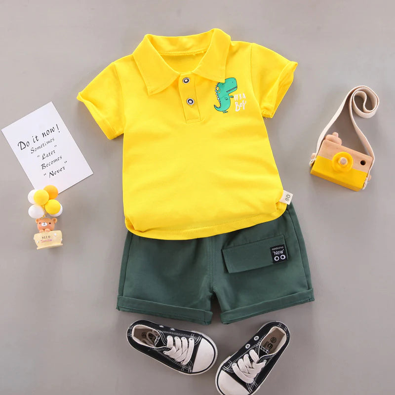 Baby Boys Polo Dino and Shorts