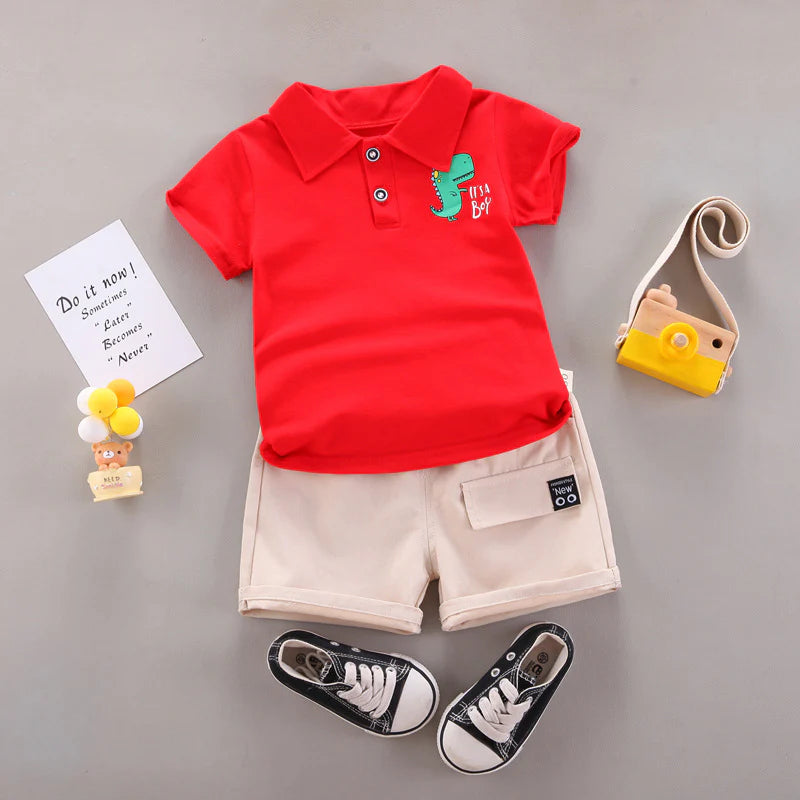 Baby Boys Polo Dino and Shorts