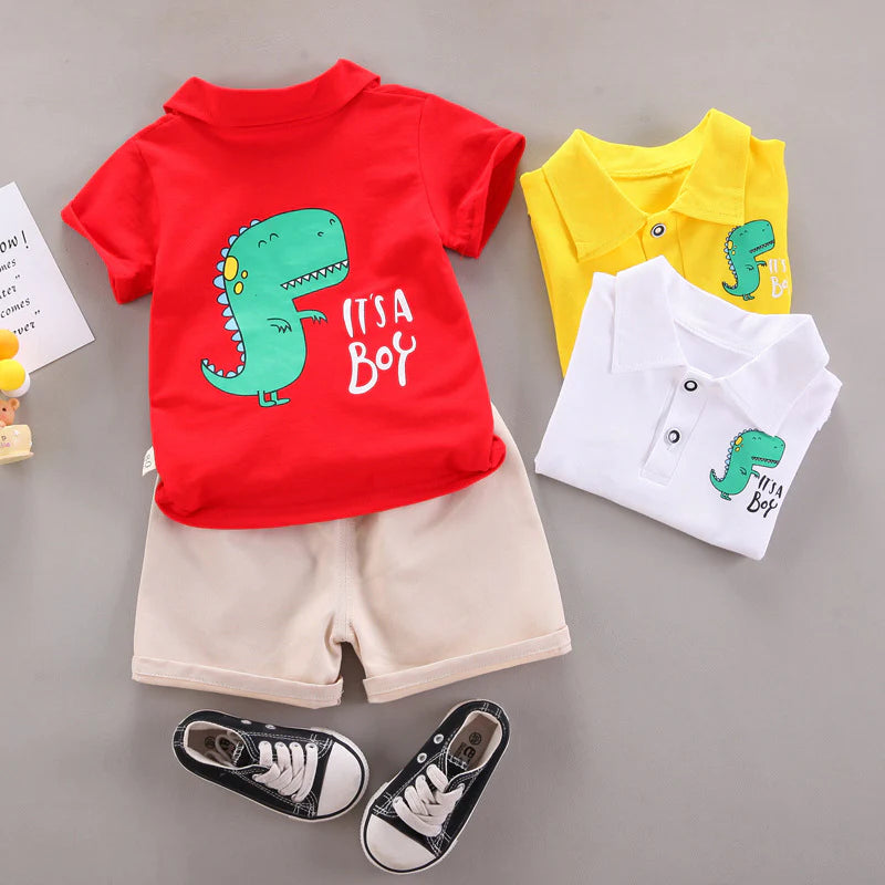 Baby Boys Polo Dino and Shorts