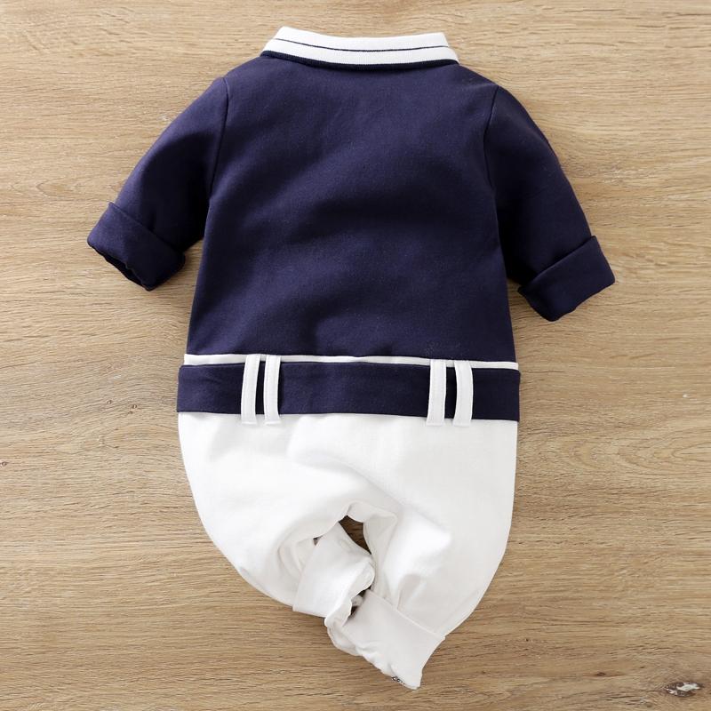 Baby Boys Polo and Slacks Styled Jumpsuit