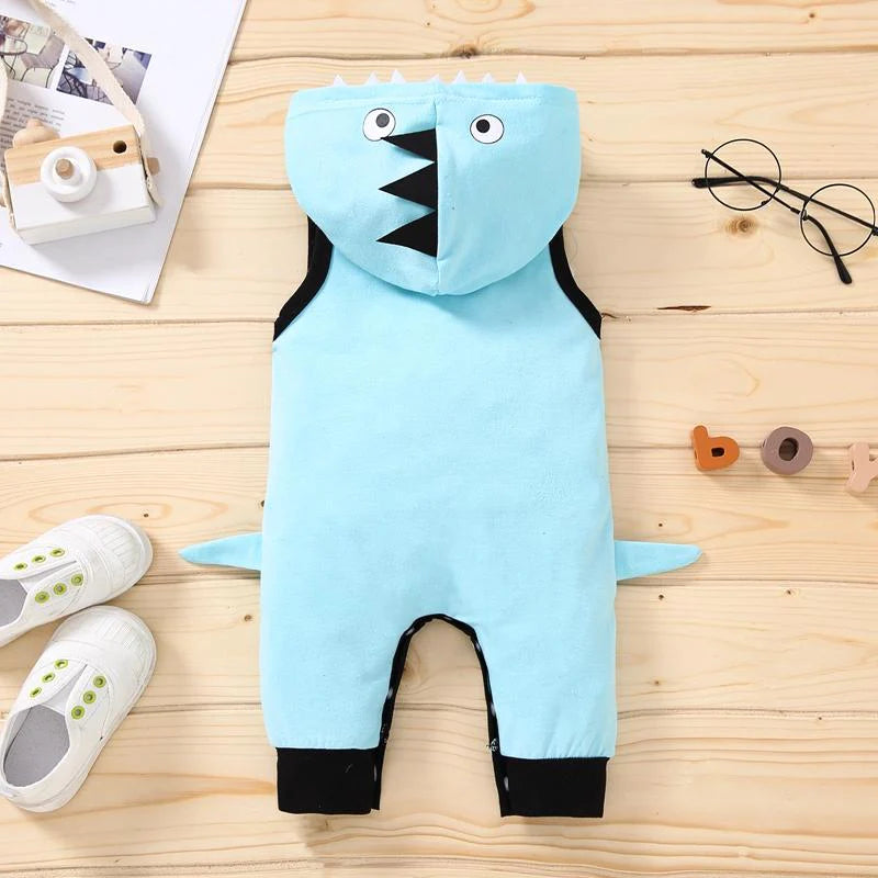 Baby Boys Shark Pattern Jumpsuit