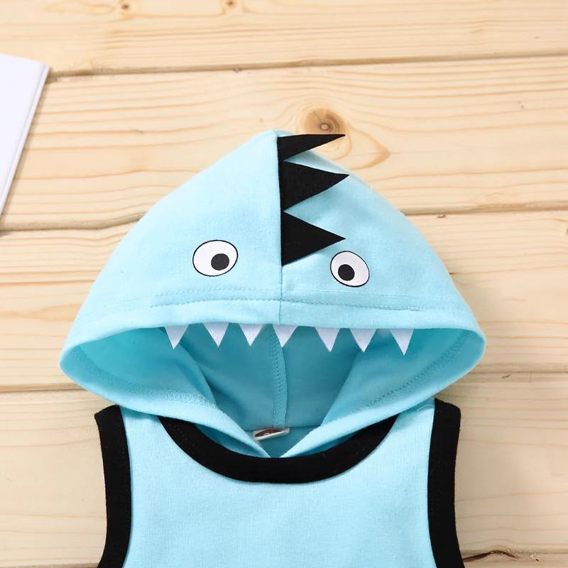 Baby Boys Shark Pattern Jumpsuit