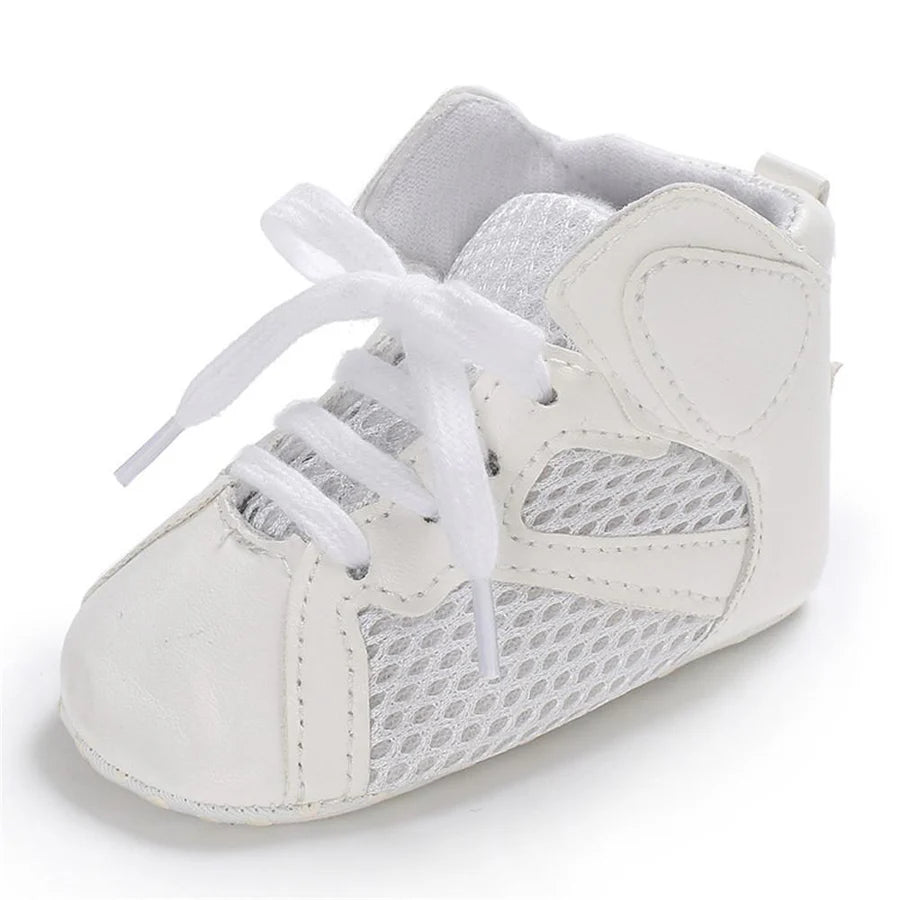 Baby Boys Soft Lace Up Non Slip High-top Sneakers