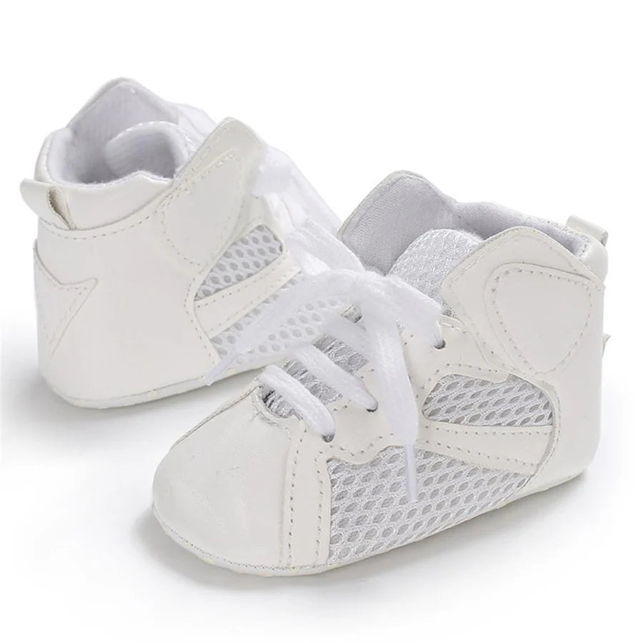 Baby Boys Soft Lace Up Non Slip High-top Sneakers