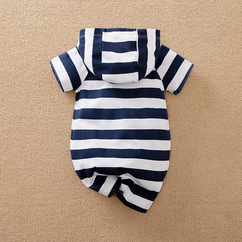 Baby Boys Steamship Stripe Pattern Jumpsuit