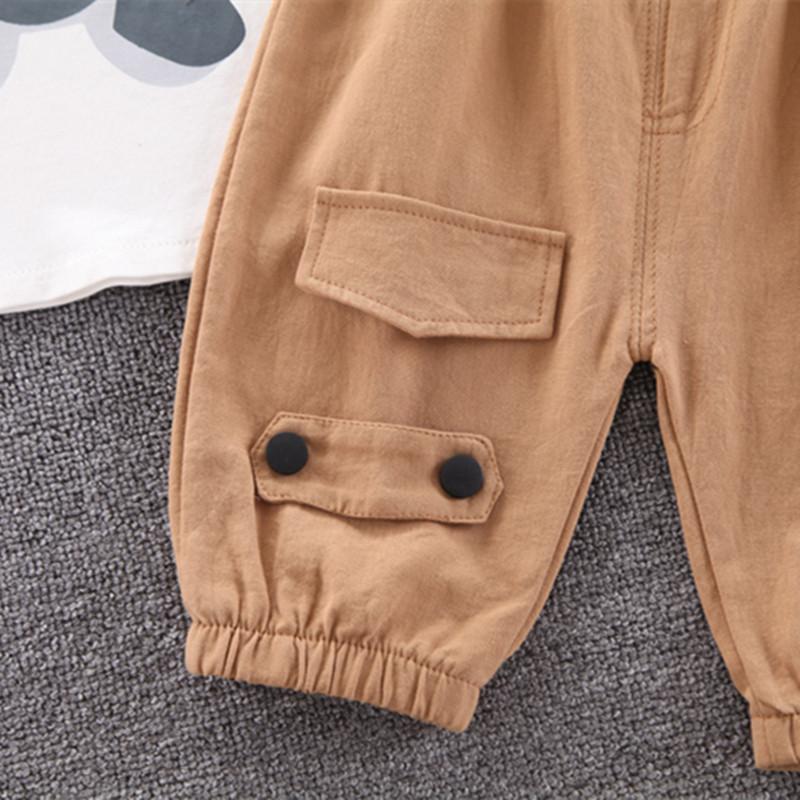 Baby Boys Teddy Short Sleeve Shirt and Pants