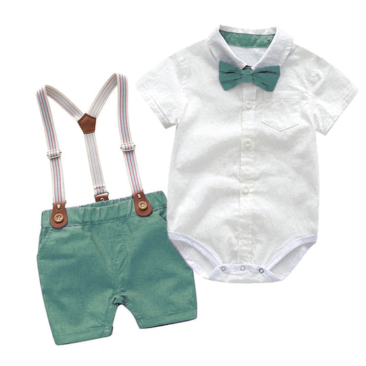 2 Piece Baby Boys to Toddlers Pants Suit with Suspenders