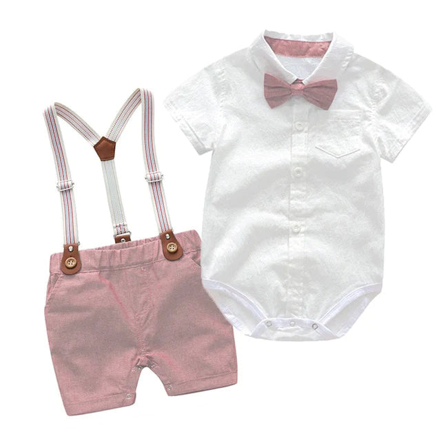 2 Piece Baby Boys to Toddlers Pants Suit with Suspenders