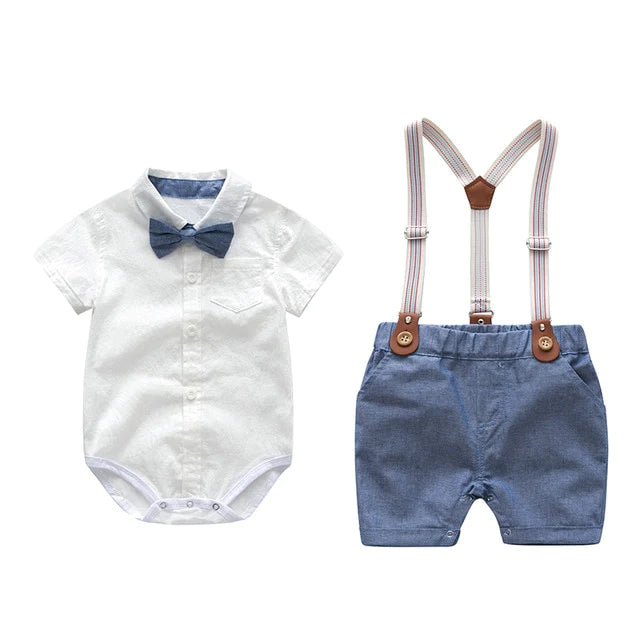 2 Piece Baby Boys to Toddlers Pants Suit with Suspenders