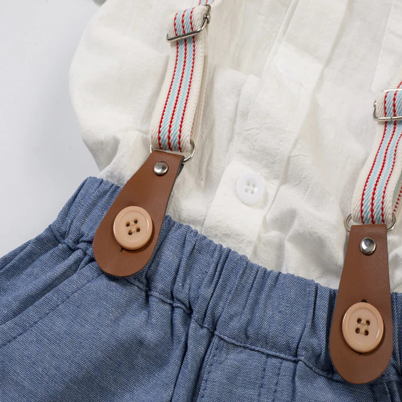 2 Piece Baby Boys to Toddlers Pants Suit with Suspenders