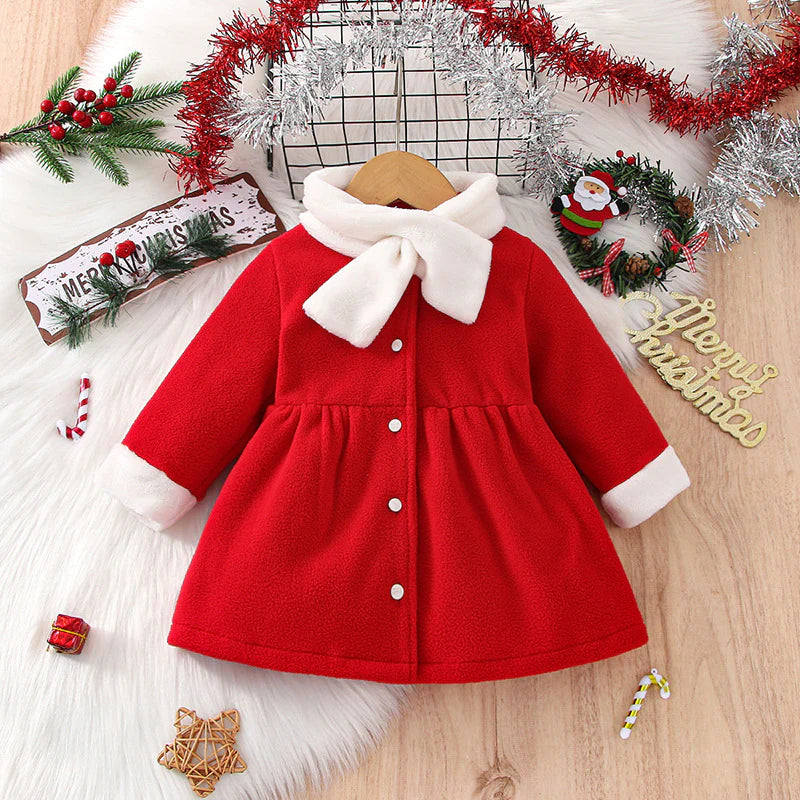 Baby Girls Christmas Red Dress Suit