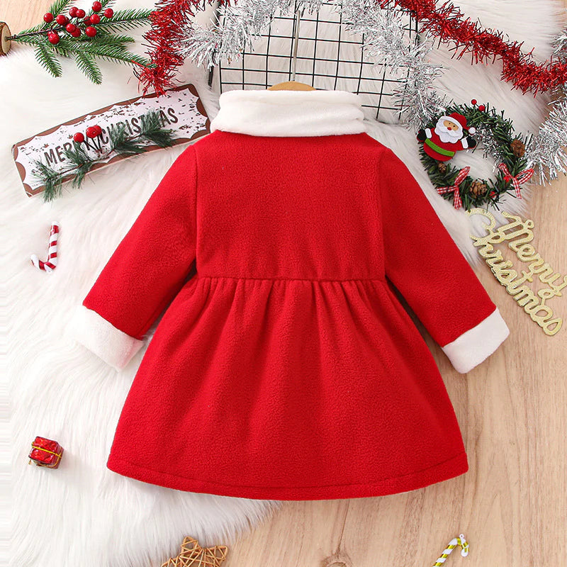 Baby Girls Christmas Red Dress Suit