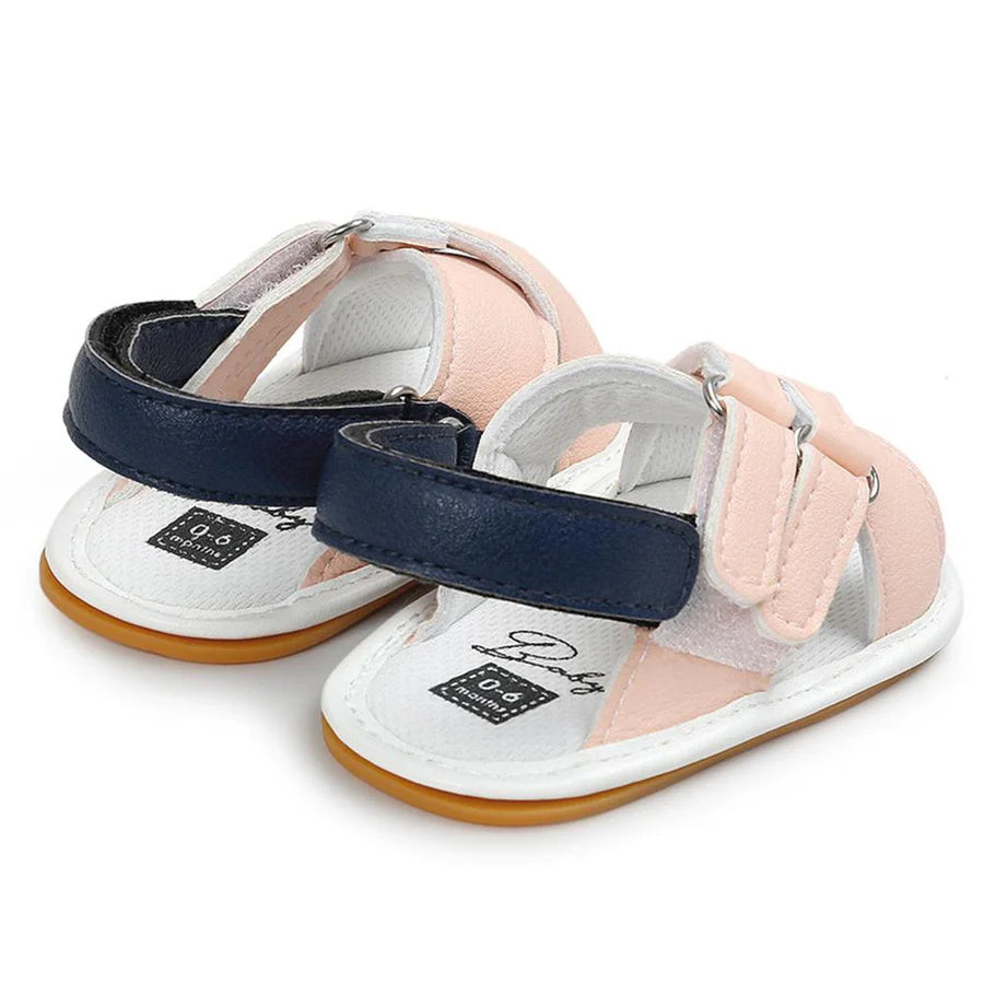 Baby Girls Magic Tape Open Toe PU Sandals