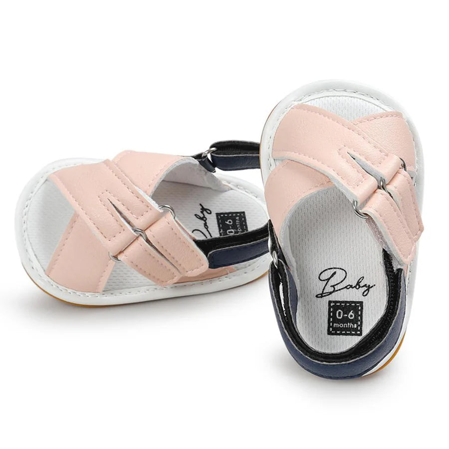 Baby Girls Magic Tape Open Toe PU Sandals