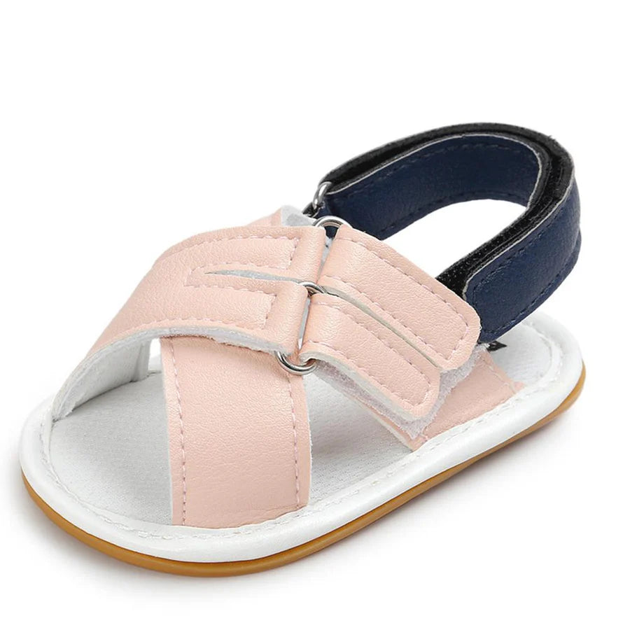 Baby Girls Magic Tape Open Toe PU Sandals