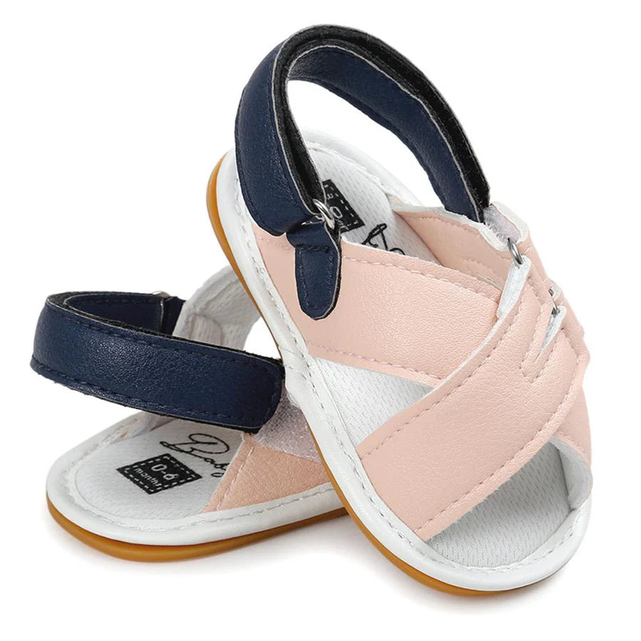 Baby Girls Magic Tape Open Toe PU Sandals