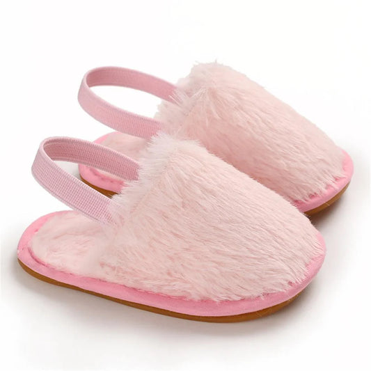 Baby Girls Non Slip Fur Casual Sandals