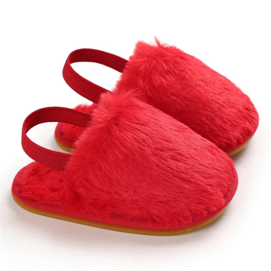 Baby Girls Non Slip Fur Casual Sandals