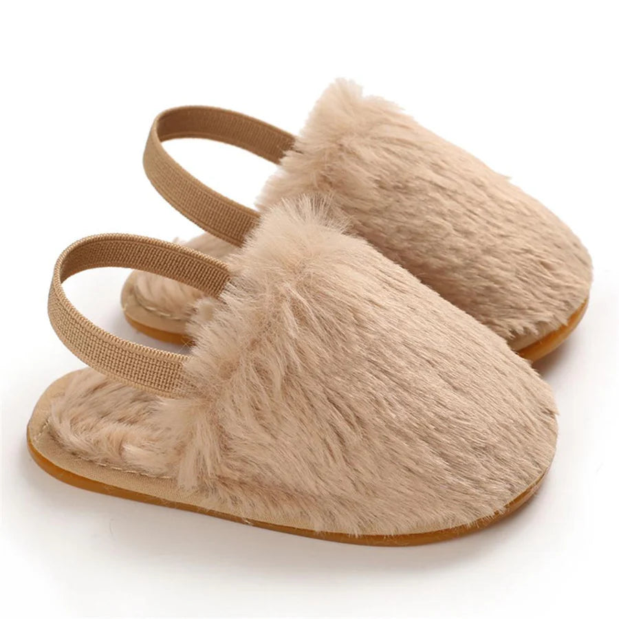 Baby Girls Non Slip Fur Casual Sandals