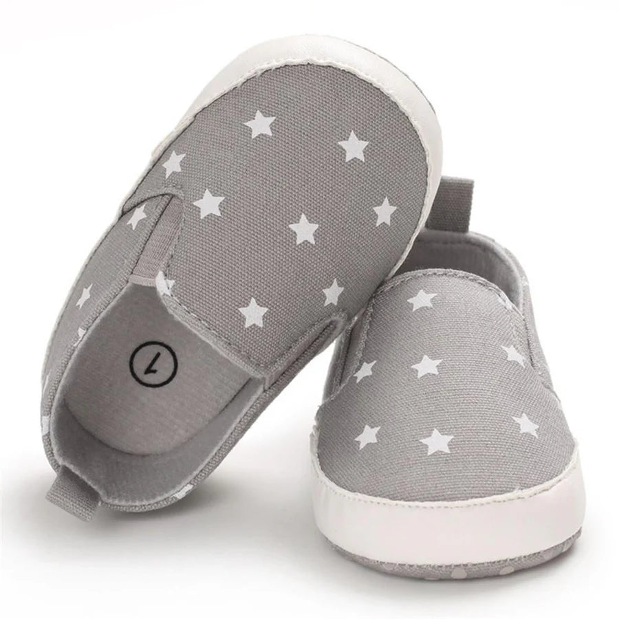 Baby Girls Slip On Star Decor Casual Sneakers