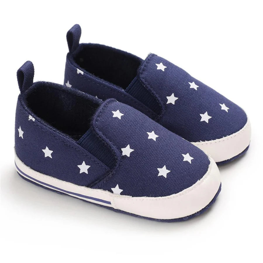 Baby Girls Slip On Star Decor Casual Sneakers