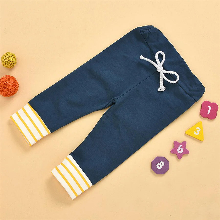 Baby Girls Striped Long Sleeve Top and Pants Suit