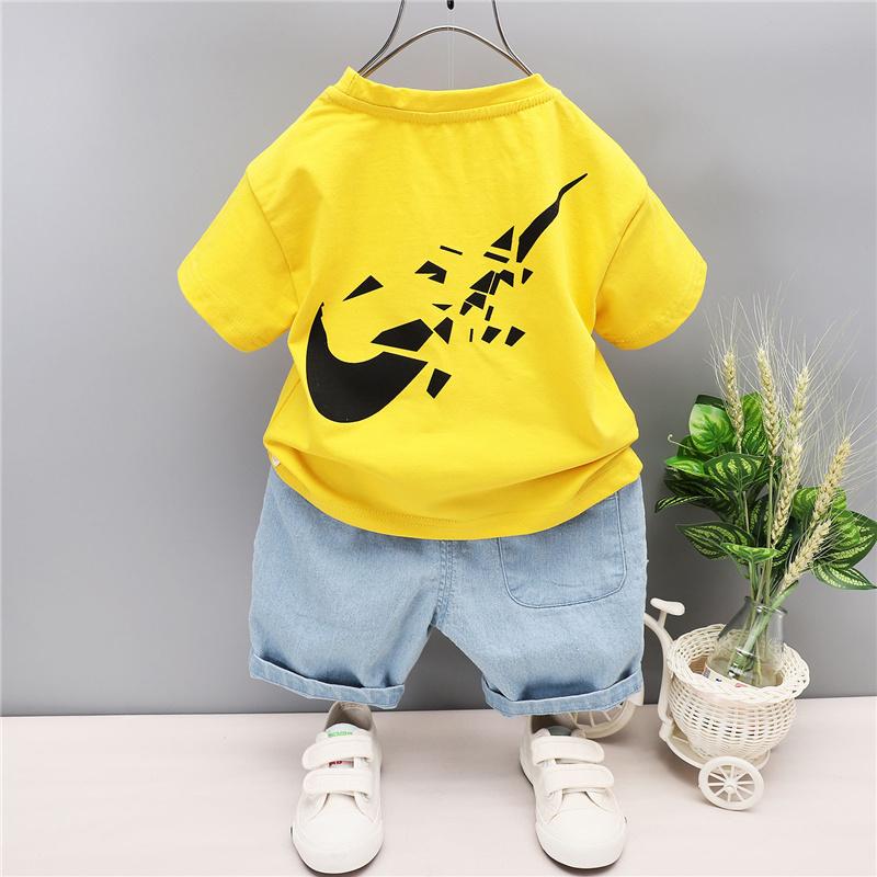 Toddler Boys Check Pattern T-Shirt and Shorts