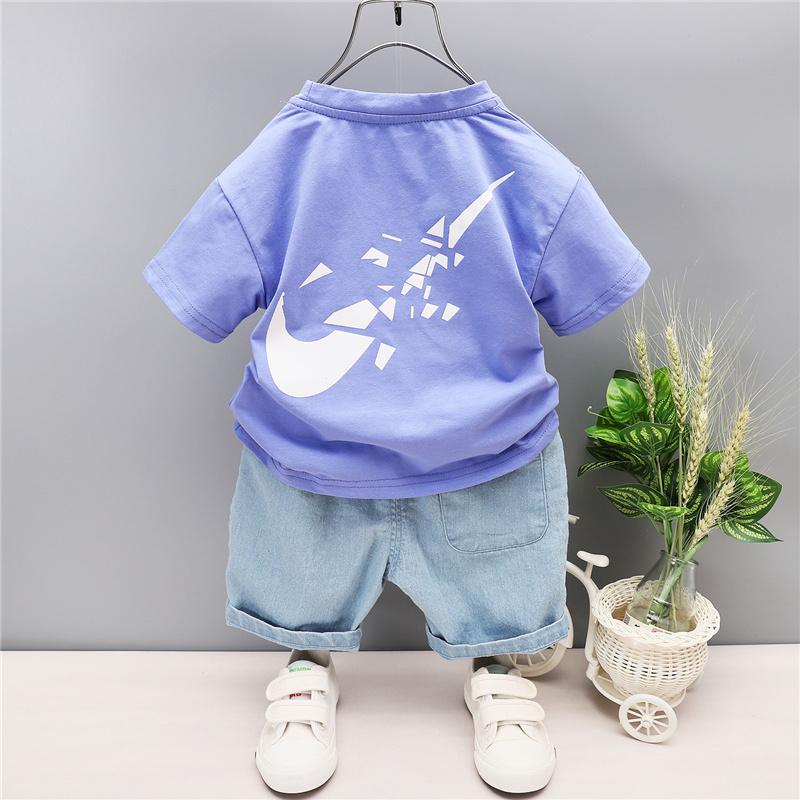 Toddler Boys Check Pattern T-Shirt and Shorts