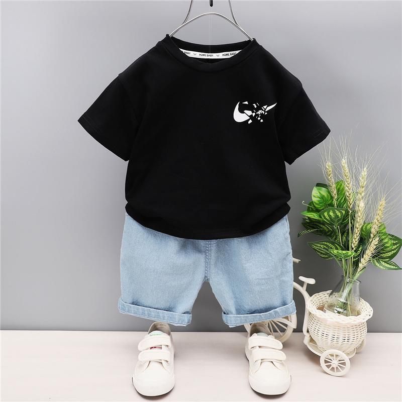 Toddler Boys Check Pattern T-Shirt and Shorts