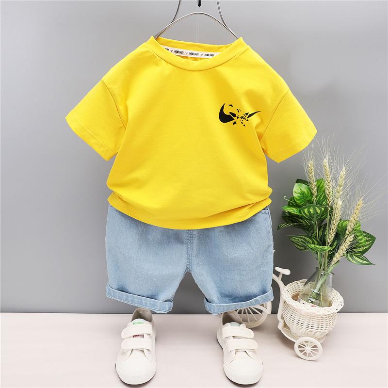 Toddler Boys Check Pattern T-Shirt and Shorts