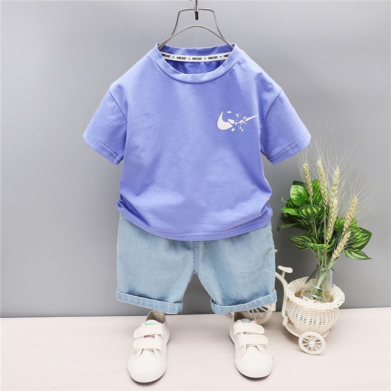 Toddler Boys Check Pattern T-Shirt and Shorts