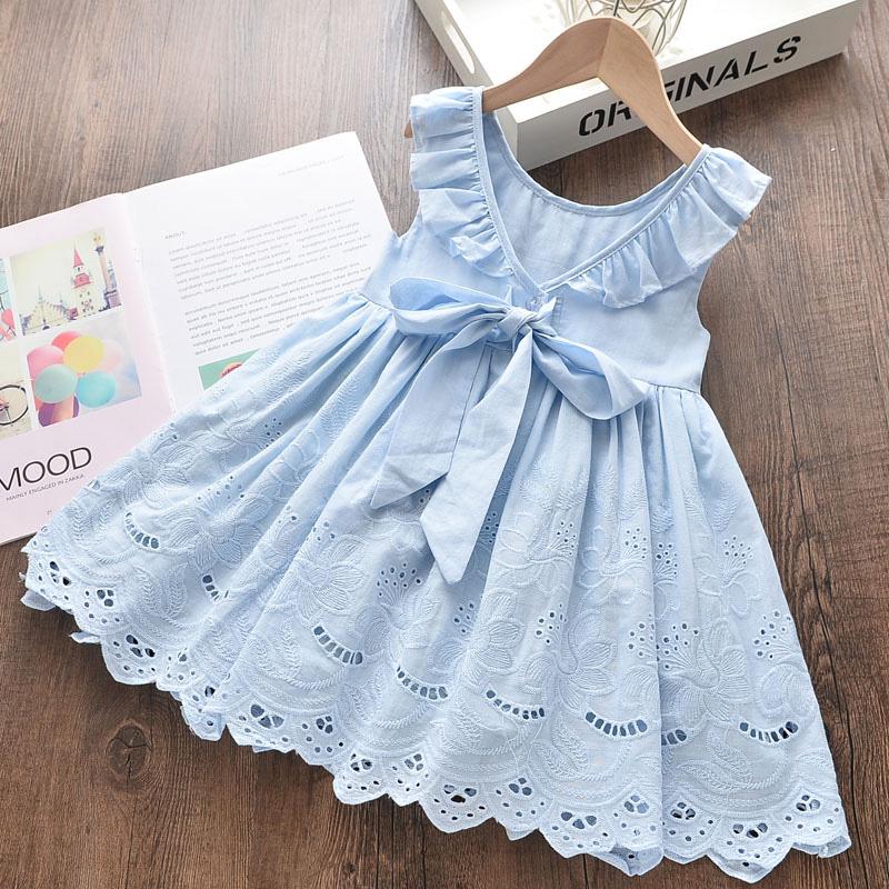 Toddler Girls Bowknot Ruffle Dress