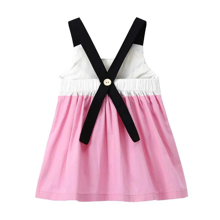 Toddler Girls Fox Print Suspender Skirt