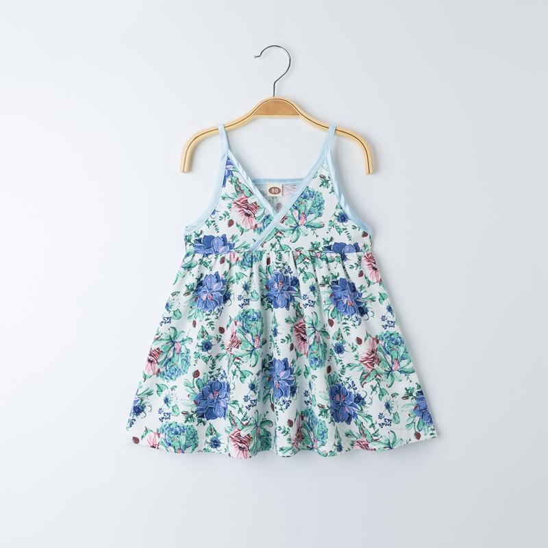 Toddler Girls Sling Floral Print Summer Dress